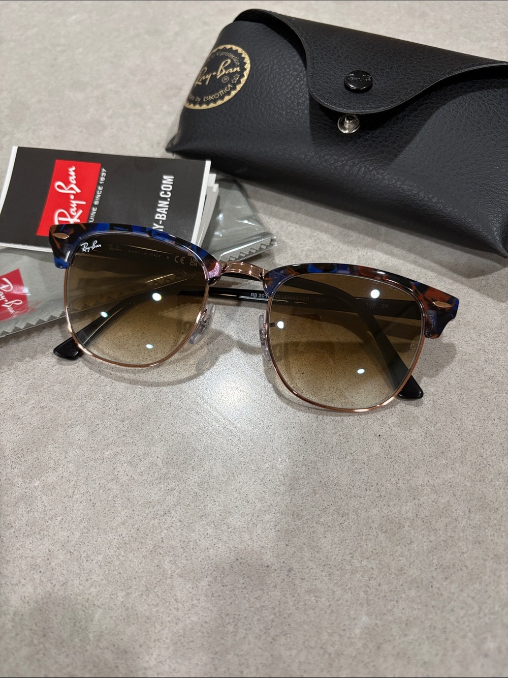 Ray-Ban Women's Gradient Brown Tortoiseshell Sunglasses